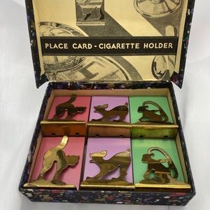 Vintage Placement Card and Cigarette Holder